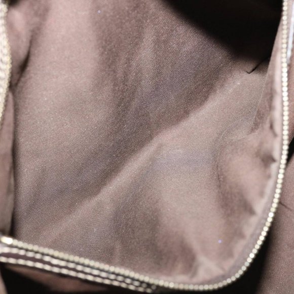 GUCCI GG Canvas Tote Bag Coated Canvas Beige Dark Brown Auth - Picture 4 of 16